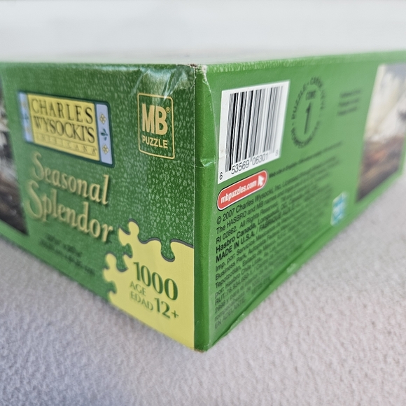 MB Puzzle Charles Wysocki Seasonal Splendor Feathered Critics 1000 PC Americana - Picture 8 of 11